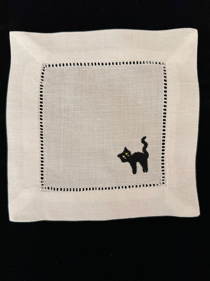 Black Cat Cocktail Napkin