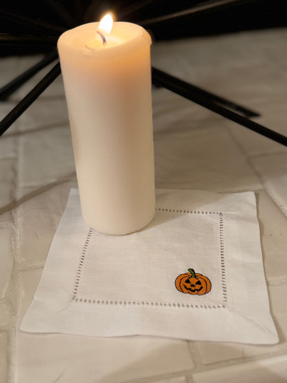 Jack-O'-Lantern Cocktail Napkin