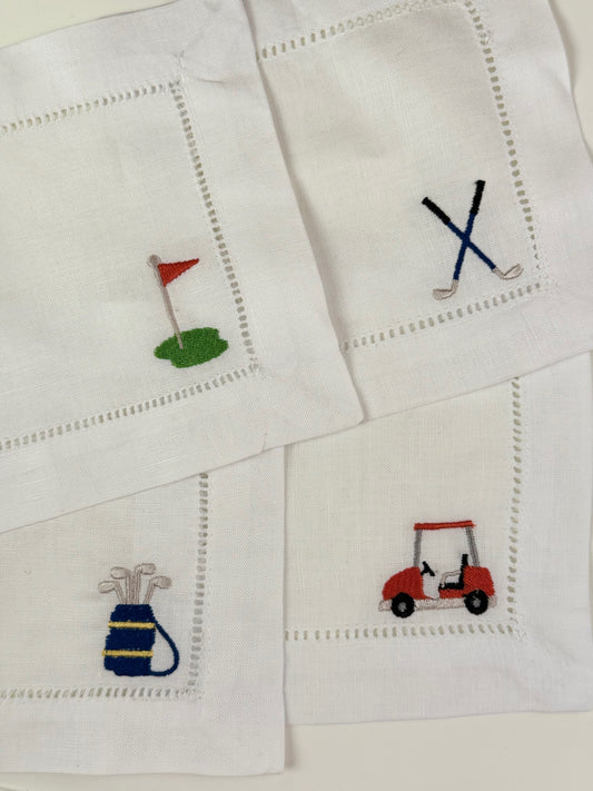 Golf Set Cocktail Napkins (Set of 4)