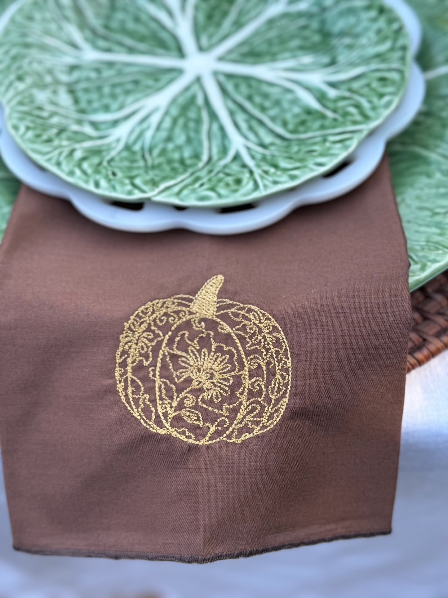 Chinoiserie Pumpkin Dinner Napkins (Set of 4)