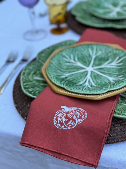 Chinoiserie Pumpkin Dinner Napkins (Set of 4)