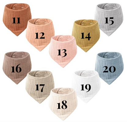 Personalized Muslin Bandana Bib