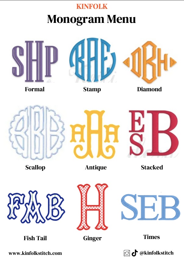 Monogrammed Cocktail Napkin