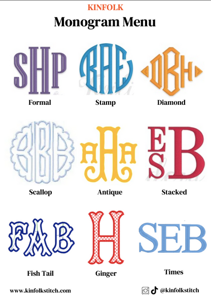 Monogrammed Cocktail Napkin