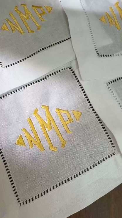Monogrammed Cocktail Napkin