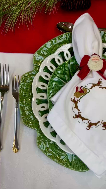 Santa Sleigh Dinner Napkin